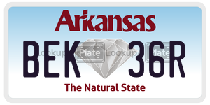 BEK36R  license plate in AR