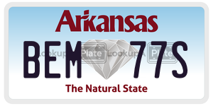BEM77S  license plate in AR