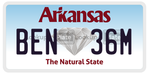 BEN36M  license plate in AR