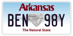BEN98Y  license plate in AR