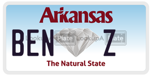 BENZ  license plate in AR