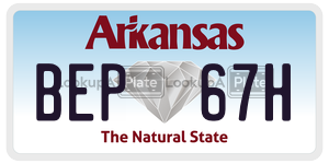 BEP67H  license plate in AR