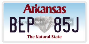BEP85J  license plate in AR