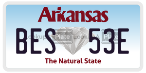 BES53E  license plate in AR