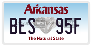 BES95F  license plate in AR