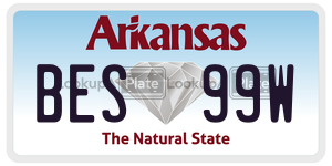 BES99W  license plate in AR