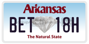 BET18H  license plate in AR
