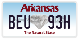 BEU93H  license plate in AR