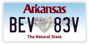 BEV83V  license plate in AR