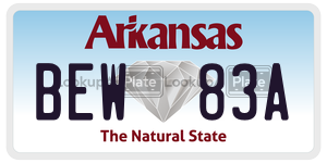 BEW83A  license plate in AR