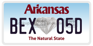BEX05D  license plate in AR