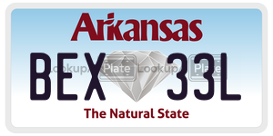 BEX33L  license plate in AR