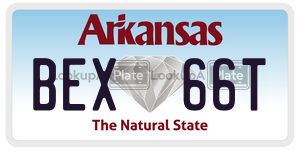 BEX66T  license plate in AR