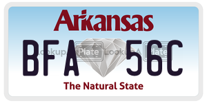 BFA56C license plate in Arkansas