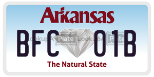 BFC01B  license plate in AR