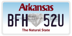BFH52U  license plate in AR