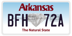 BFH72A  license plate in AR