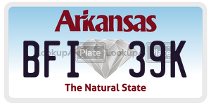 BFI39K  license plate in AR