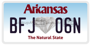 BFJ06N  license plate in AR