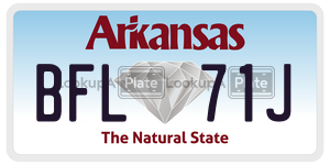 BFL71J  license plate in AR