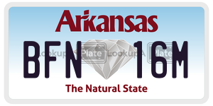 BFN16M  license plate in AR