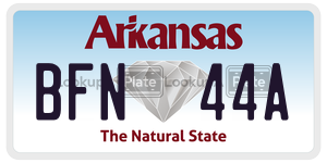 BFN44A  license plate in AR
