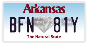BFN81Y  license plate in AR