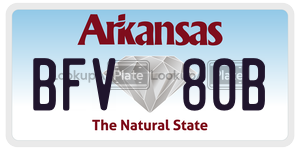 BFV80B  license plate in AR