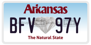BFV97Y  license plate in AR
