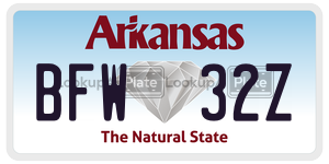 BFW32Z  license plate in AR