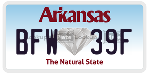 BFW39F  license plate in AR