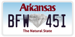 BFW45I  license plate in AR