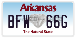 BFW66G  license plate in AR