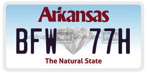 BFW77H  license plate in AR