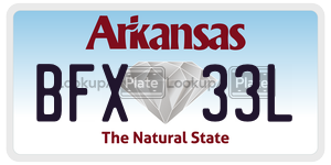 BFX33L  license plate in AR