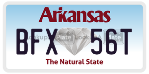 BFX56T  license plate in AR
