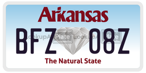 BFZ08Z  license plate in AR