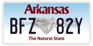 BFZ82Y  license plate in AR