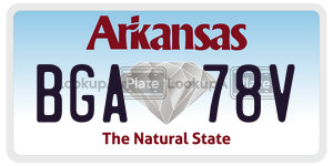 BGA78V  license plate in AR