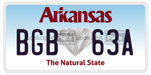 BGB63A  license plate in AR