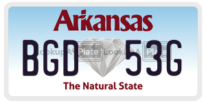 BGD53G  license plate in AR