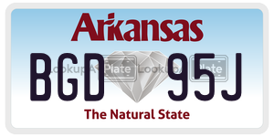 BGD95J  license plate in AR