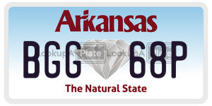BGG68P  license plate in AR