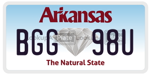 BGG98U  license plate in AR