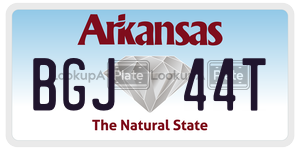 BGJ44T  license plate in AR