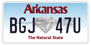 BGJ47U  license plate in AR