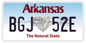 BGJ52E  license plate in AR