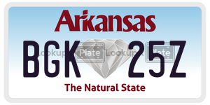 BGK25Z  license plate in AR