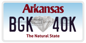 BGK40K  license plate in AR