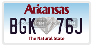 BGK76J  license plate in AR